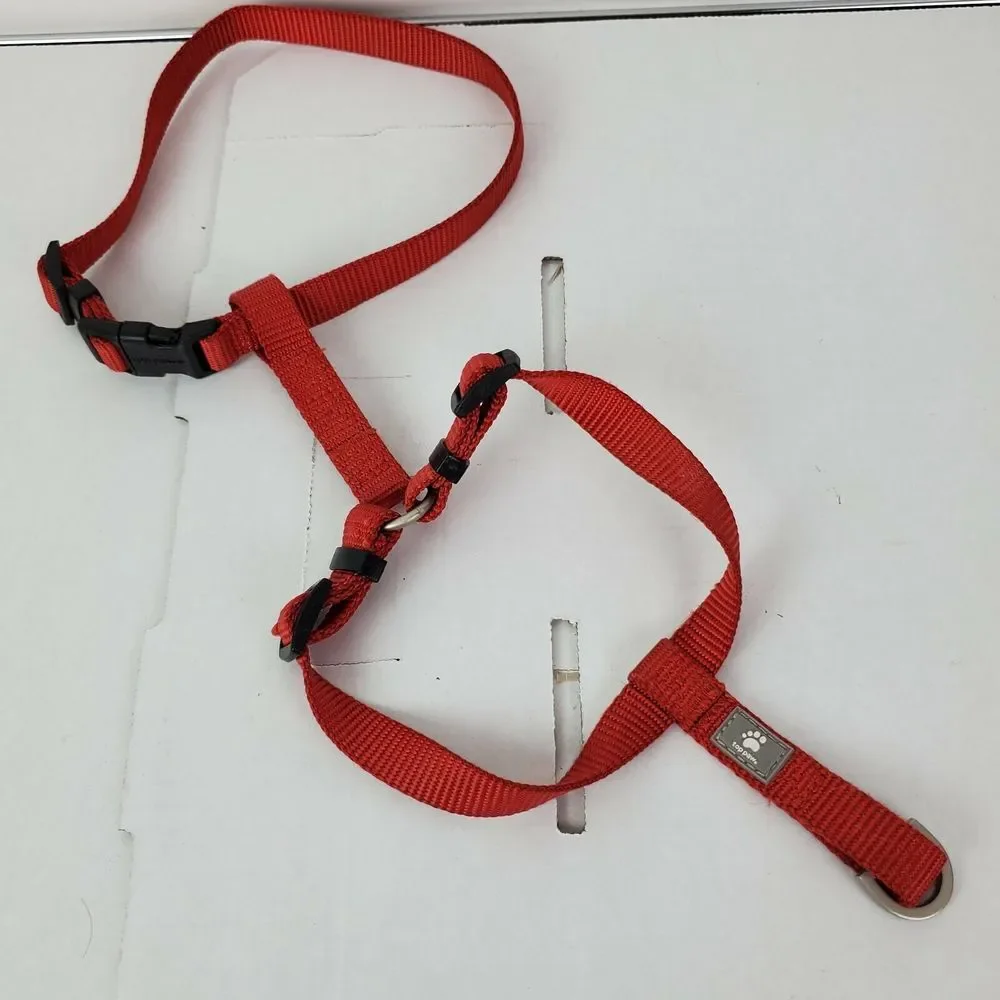 Top Paw Signature Adjustable Dog Harness Red‎ Size Small